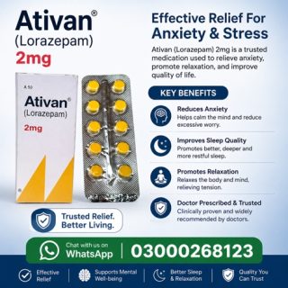 Ativan 2mg tablets in pakistan