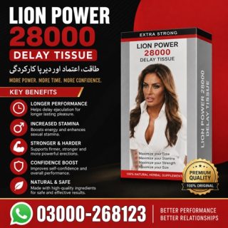 Lion Power 28000 Delay Tissue Price in Pakistan